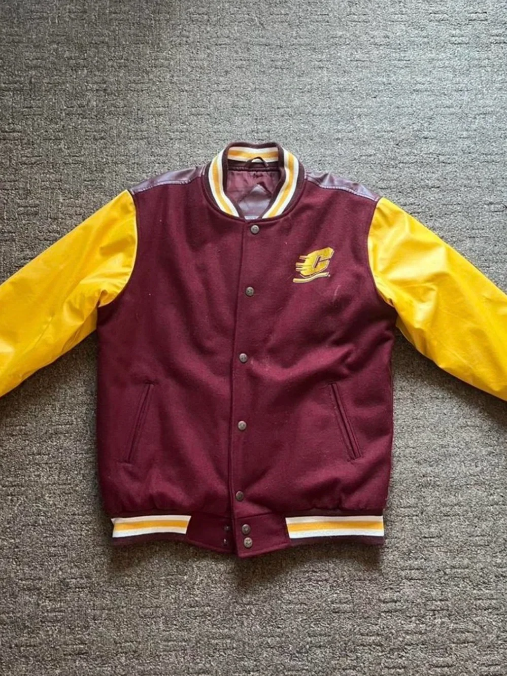 Steve & Barry’s Vintage Central Michigan Varsity/Bomber Jacket